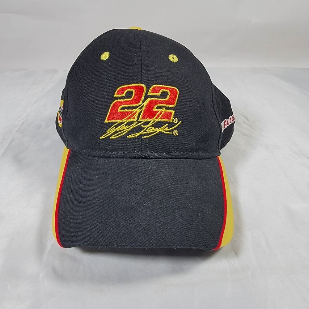 NASCAR Ward Burton #22 Caterpillar CAT Racing Team Penske Hat Cap Black Vintage